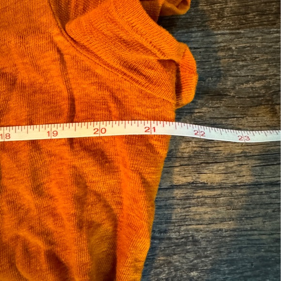 J. Crew | Women's Linen T-shirt | XL | Warm Spring Tangerine Orange - Picture 4 of 8